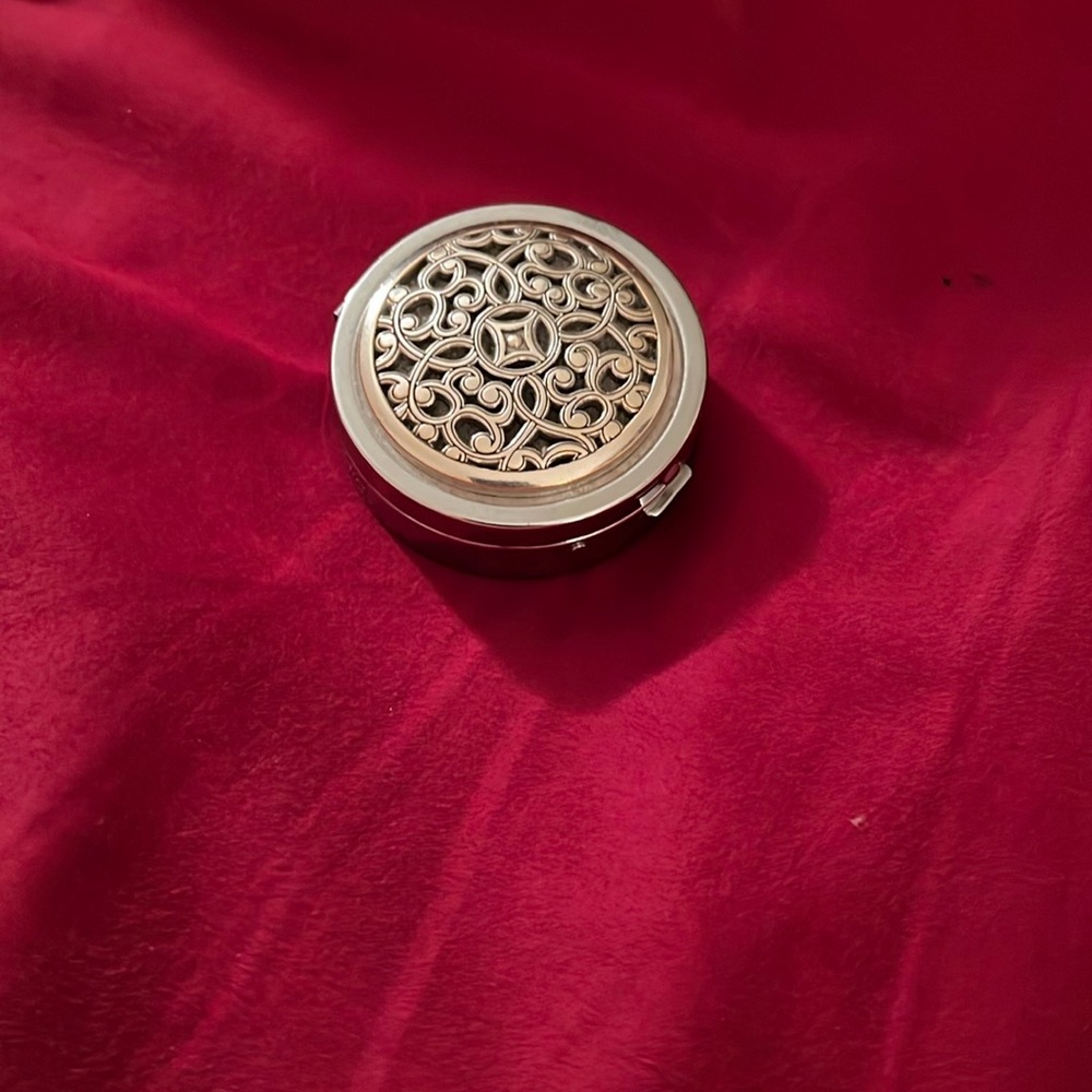 Brighton Silver Ornate Pill Case